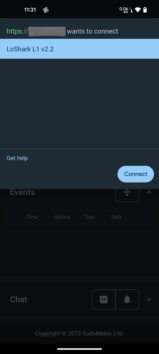 ClassicOldSong's tweet photo. The #LoShark Dashboard works pretty well on Android phones! https://t.co/KVppo4rOuK