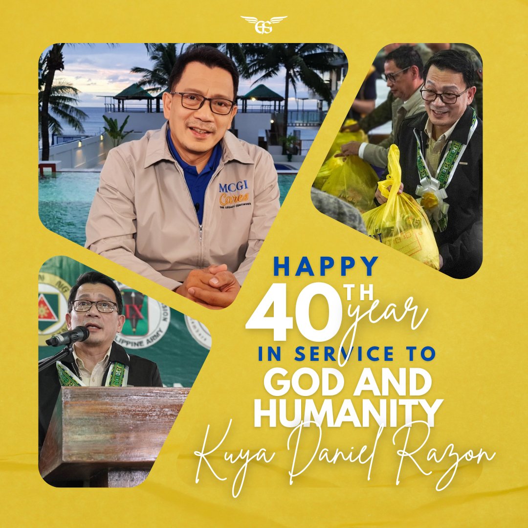 EFS_Apparel's tweet photo. Happy 40th year in service to God and Humanity Kuya Daniel Razon.
May the Lord always keep and bless you. We love you in the Lord, with all our hearts!
To God be the glory!
#KDR40YearsOfFaithHopeLove #EFSFamily #EFSApparel https://t.co/nM9h77VpfO