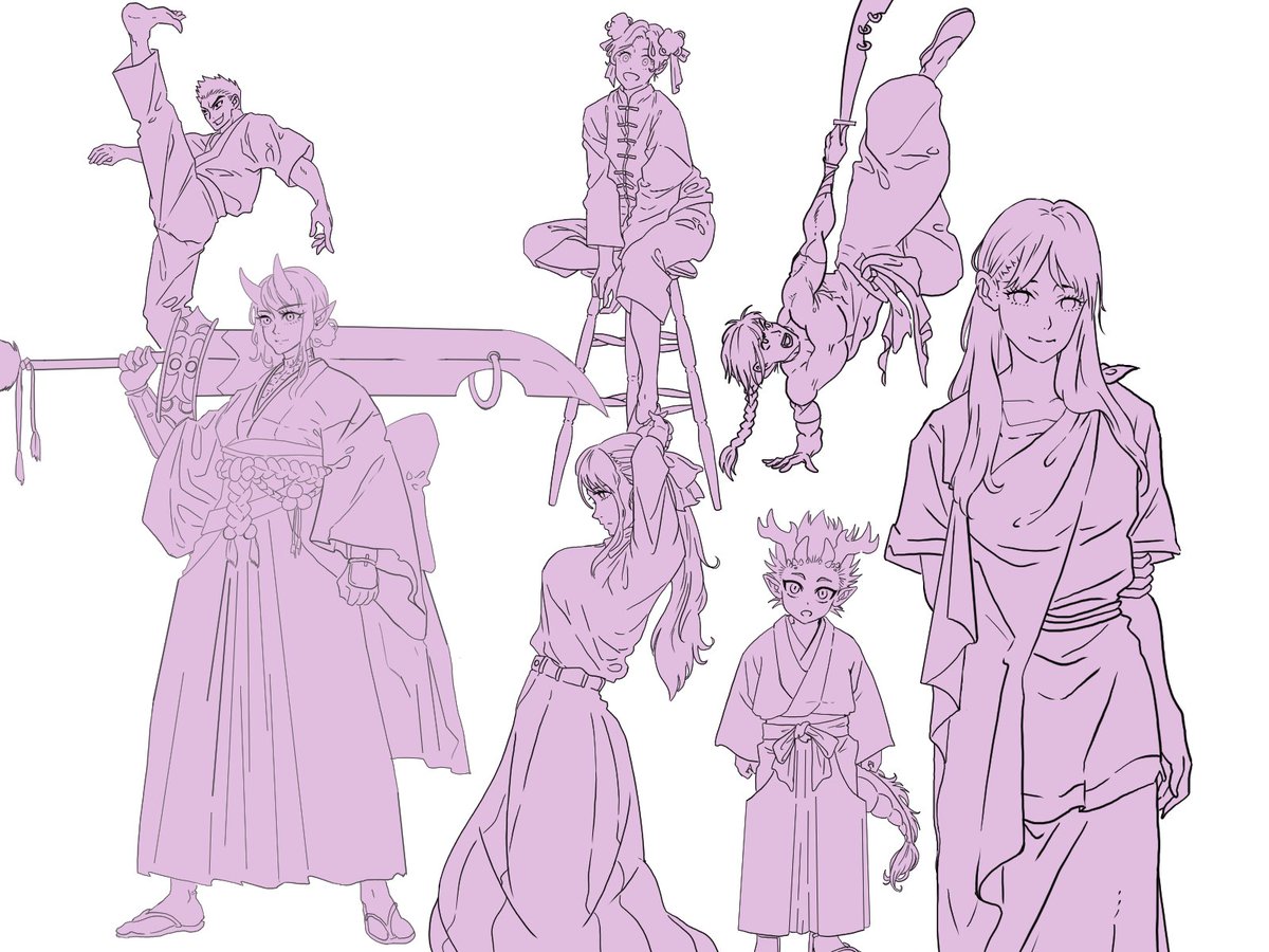CorpLotus's tweet photo. #sketches #gestures #anime #digitalart https://t.co/EvEq1WENav