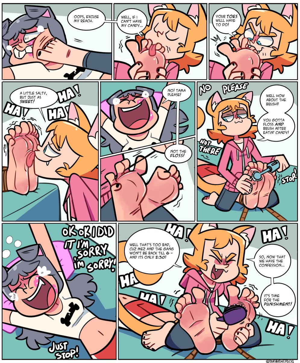 yourhardnerdco1's tweet photo. I'm real bad at uploading WHOOPS but here's a comic for @WormWally ft. my catgirl/doggirl OCS, Tama and Gray! https://t.co/fqy9jJnGt6