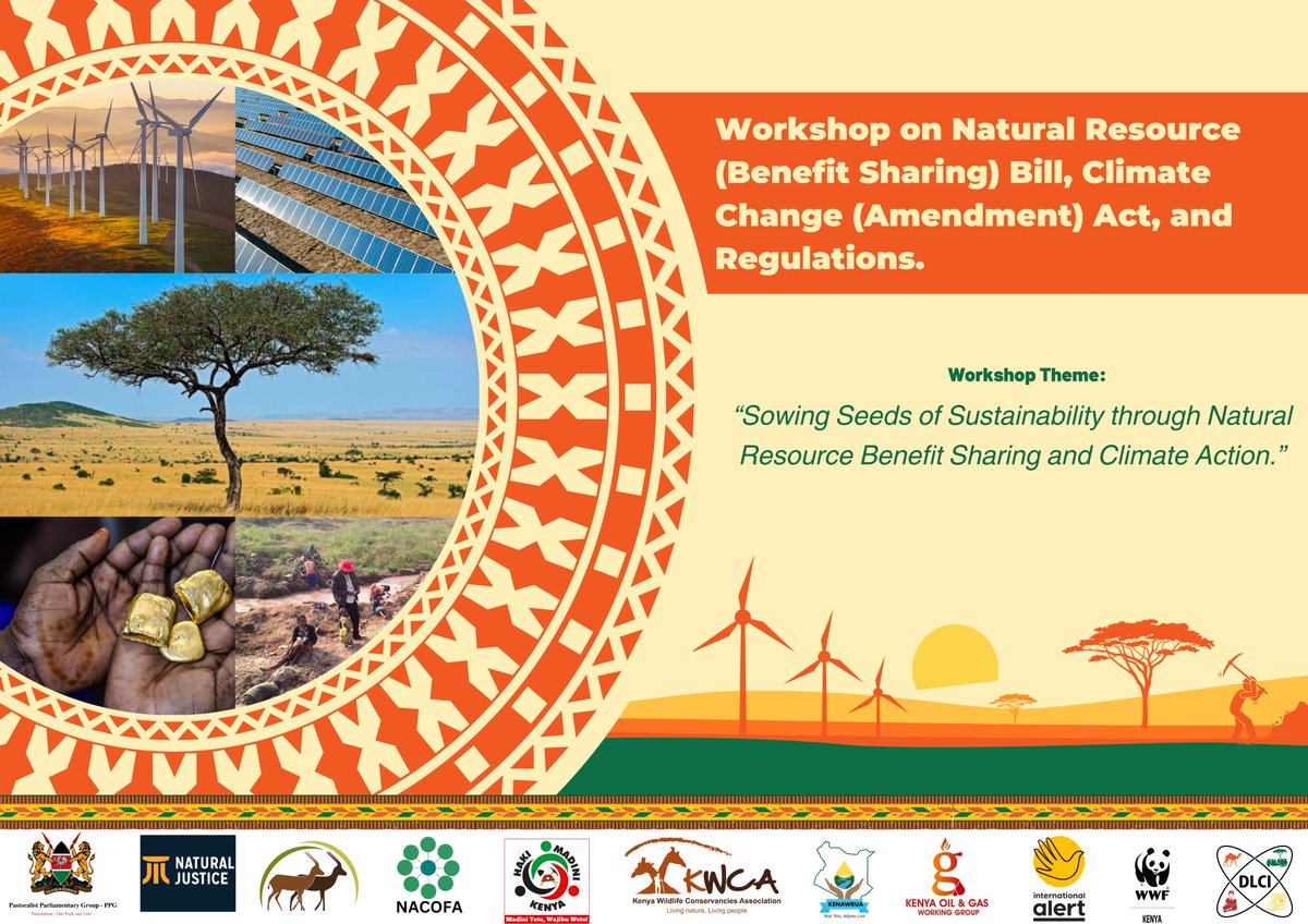 DLCI_Kenya's tweet photo. We are excited to announce our upcoming workshop on the Natural Resource (Benefit Sharing) Bill, Climate Change Act, and Regulations!
Join us as we delve into the heart of sustainability, sowing seeds for a better future.
#NaturalResourceGovernance
#ClimateAmendmentAct https://t.co/Znv2vx0W5S