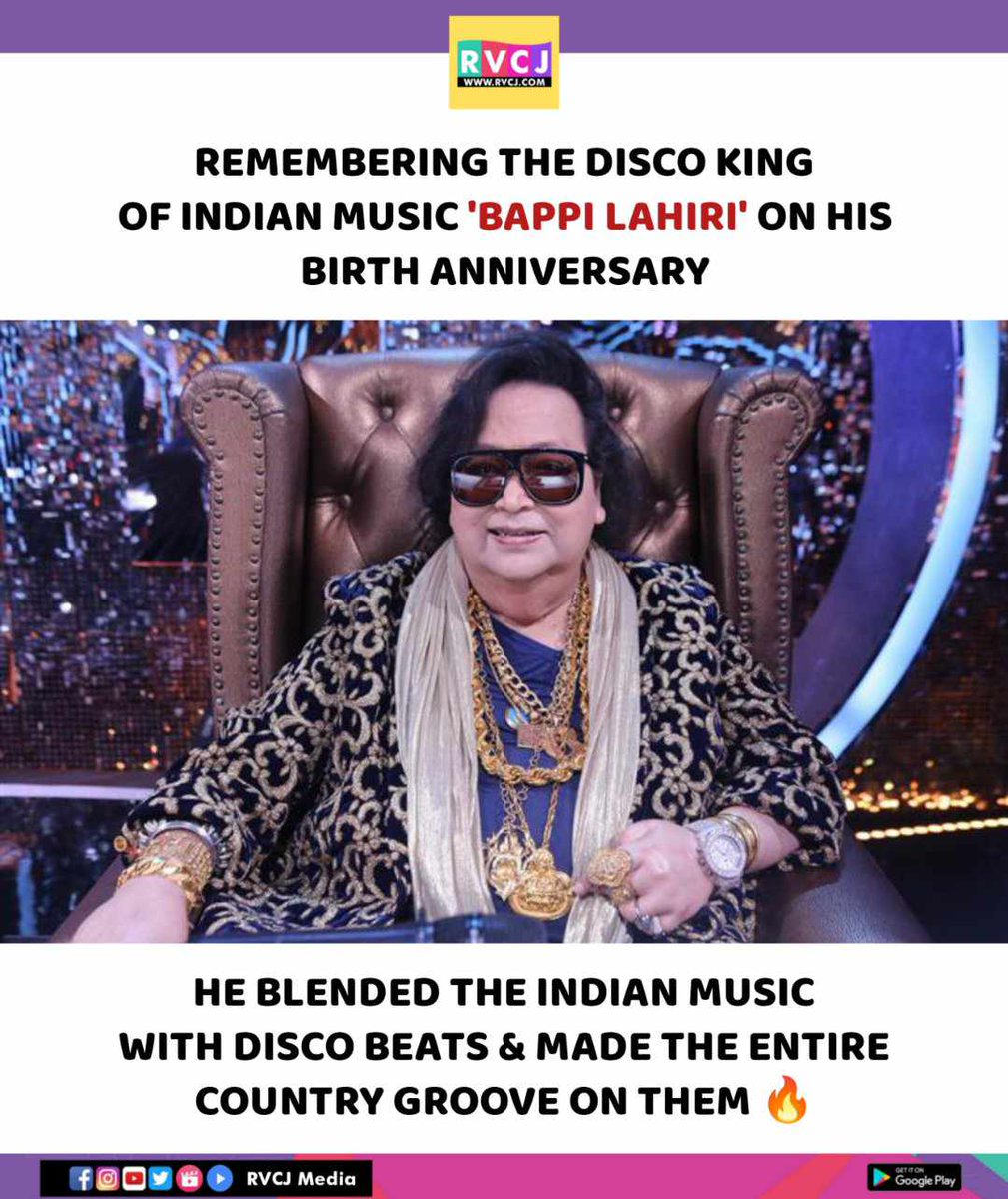 Remembering Bappi Lahiri on his birth anniversary!

#bappilahiri #rvcjinsta #rvcjmovies