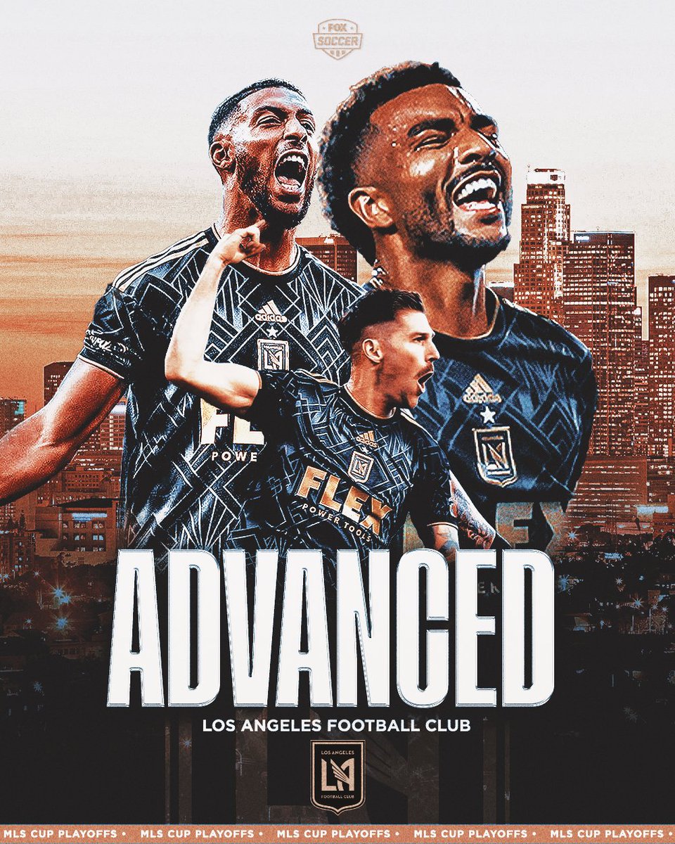 FOXSoccer's tweet photo. LOS ANGELES 🔛🔝

@LAFC ADVANCES TO THE MLS WESTERN CONFERENCE FINAL #LAFC https://t.co/tmhWxpCA9X