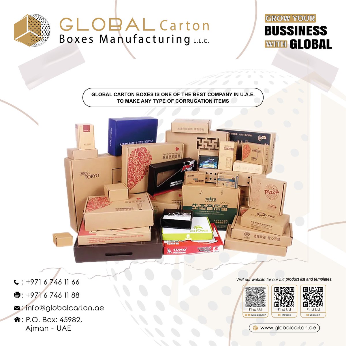 GlobalBoxes's tweet photo. For More Enquiry Contact Us
📨 info@globalcarton.ae
☎ +971 6 746 11 66
🌐 https://t.co/UY7UUBXcdp

#global #globalcarton #corrugatedbox #flexo #offset #beautiful #uae #ajman #dubai #abudhabi #sharjah #ummalquwain #fujairah #jumeirah #alain #diecutting #printing #uv #acrylic https://t.co/vdlXlCKlAW