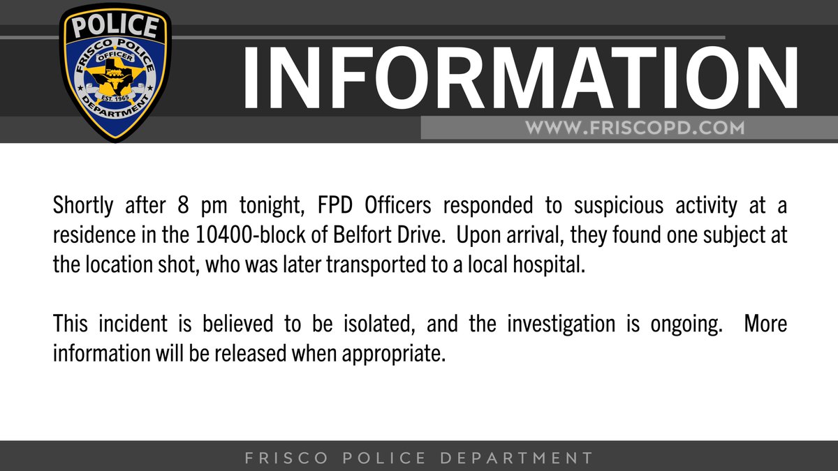 Frisco Police tweet media