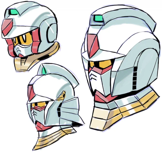 ガンダムの顔2つ描いたんでせっかくだから混ぜる。 