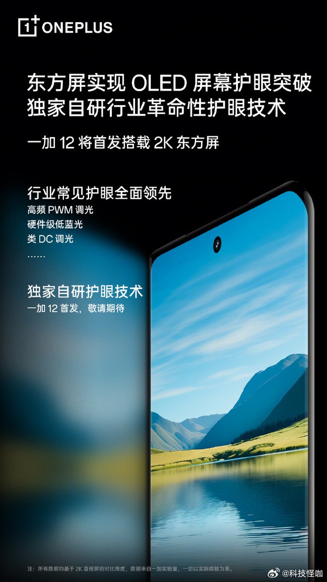 Tech__niverse's tweet photo. Oneplus 12 Display -- 

•BOE X1 Display, the BEST BOE 2K Display.
•Brightest 2K screen worldwide, exceeding 2600nits.

#OnePlus #OnePlus12 https://t.co/tBITpttNW9