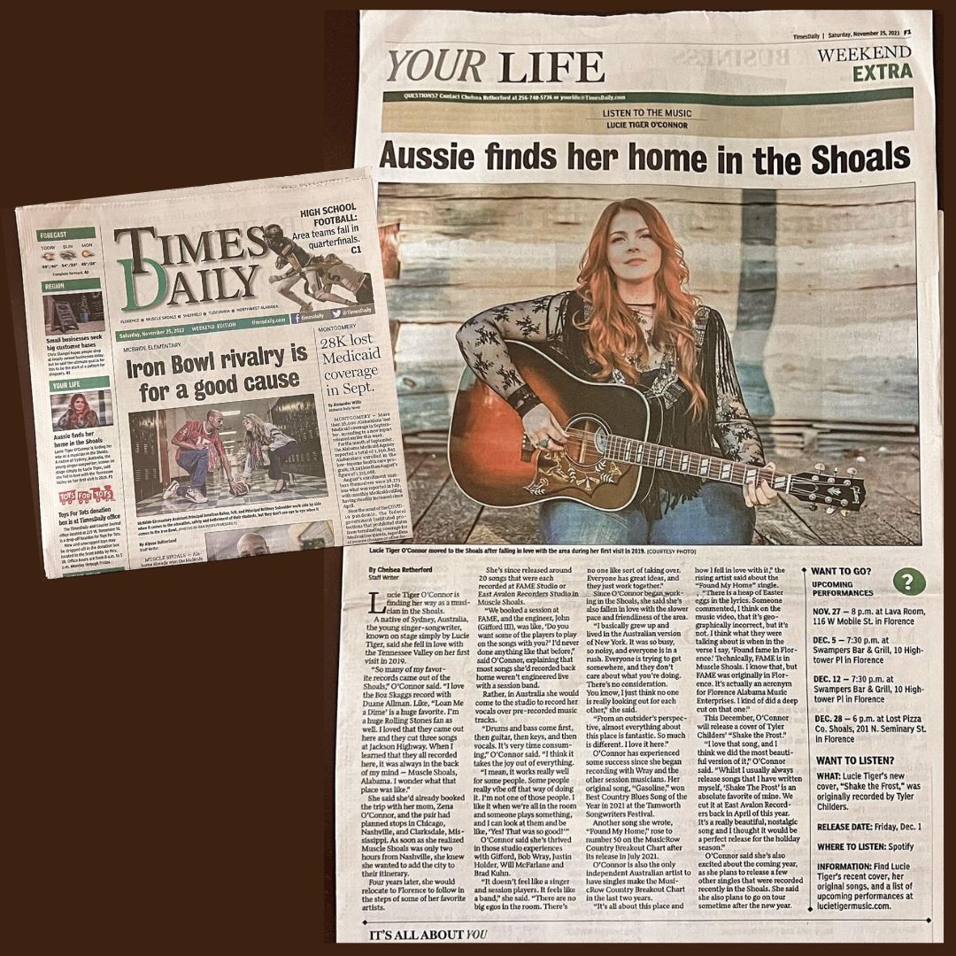 2120Music's tweet image. How it started vs. How it's going.
Lucie at 15 in her first band in Sydney playing 'Sweet Home Alabama' &amp;amp; Lucie making front page news just after her move to Muscle Shoals, Alabama. #LucieTiger #SweetHomeAlabama #MuscleShoals @LucieTigerMusic