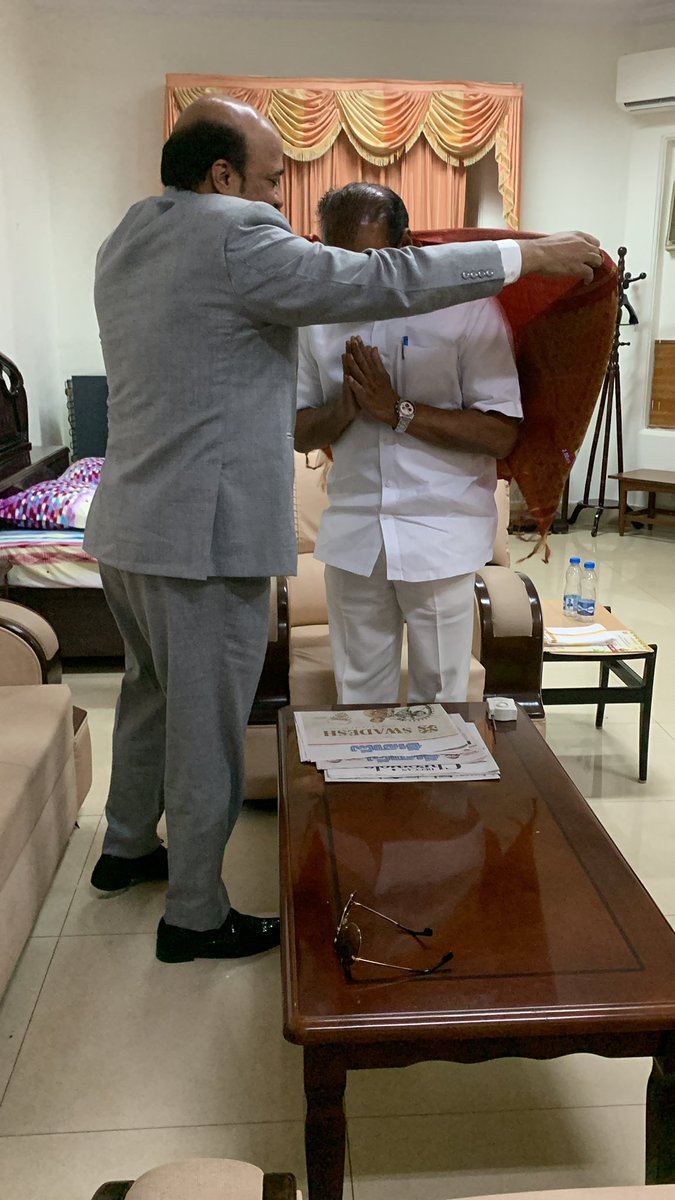 I congratulated Shri Indersena Reddy for taking charge as new Governor of Tirpura. <a href="/narendramodi/">Narendra Modi</a> <a href="/AmitShah/">Amit Shah</a> <a href="/KTRBRS/">KTR</a>