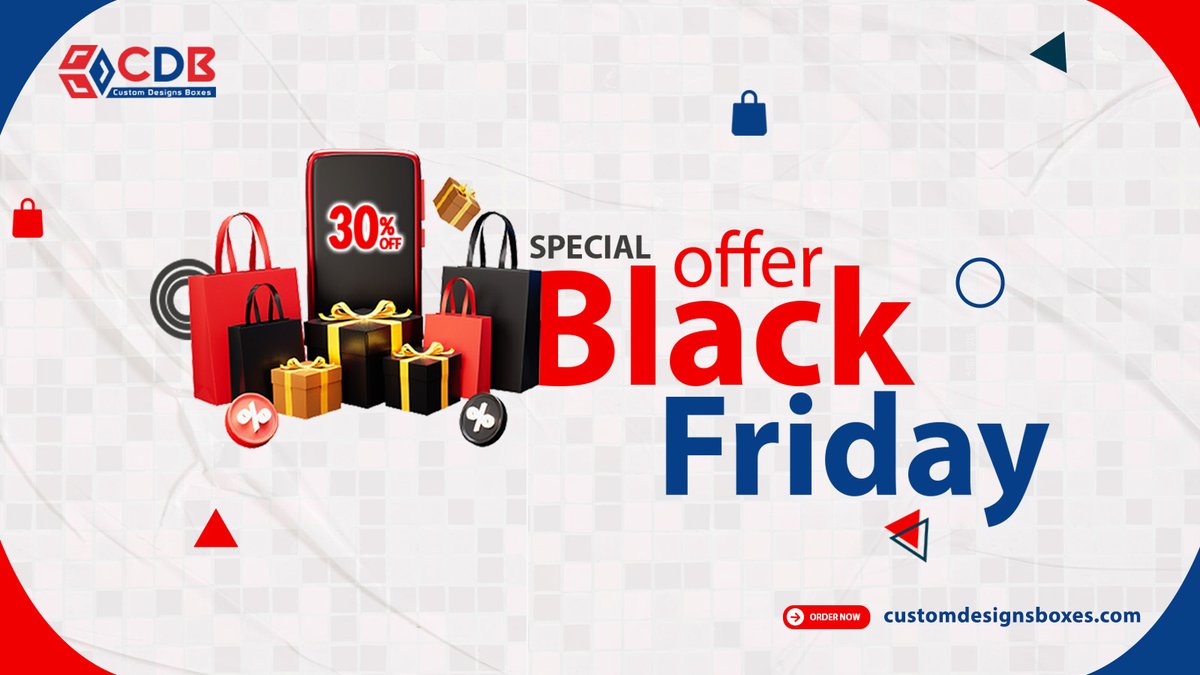 C_D_B_Official's tweet image. Black Friday Offers

 #customdesignpackaging #weprintyourbox #customdesignsboxes #blackfriday #blackfridaysale #black friday offers