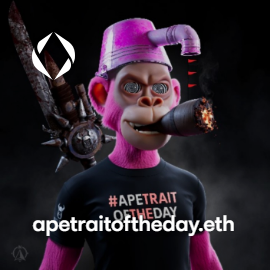 November 27, #ApeTraitOfTheDay 

1️⃣Design ape with <a href="/BullsApesProj/">Bulls and Apes Project</a> configurator
2️⃣Create standalone post
3️⃣Tag <a href="/baxternft_eth/">Baxter</a> <a href="/CronosICUDoc/">The Resuscitator</a> <a href="/TessRobinsonVC/">Tess Robinson</a> <a href="/TankMan33169/">TankMan - Gary Backe</a> <a href="/antmonge_x/">antmonge</a> <a href="/Davinci_eth/">Sai (Davinci)🔮</a> <a href="/ccarulli10/">carbar</a> @Doctoryev 
4️⃣DM post to <a href="/AToD_BAP/">AToD_BAP</a>
5️⃣BONUS <a href="/thexpicker/">the X picker</a> drawing, reply to