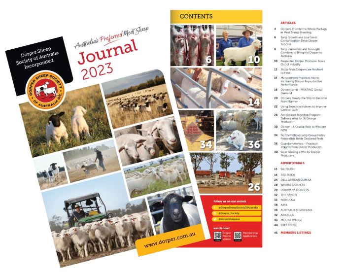 2023 DSSA MAGAZINE!

Packed with articles, including success stories from long term producers and commercial operators, updates from our stud members, valuable industry related articles &amp; more!

Contact the DSSA Office to get your HARD COPY today! Email: dorpereo@abri.une.edu.au