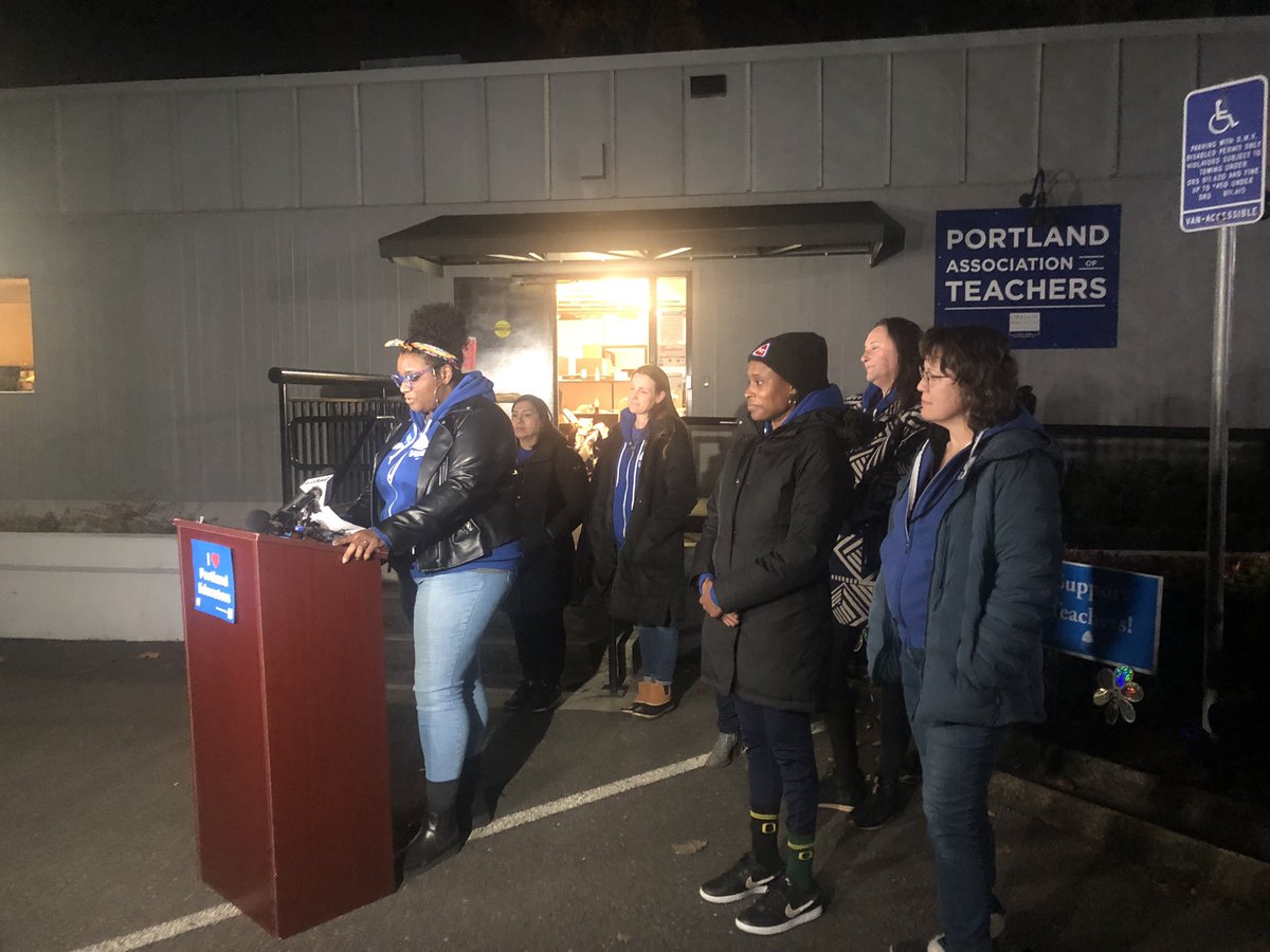 Just back from brief presser w/ <a href="/pdxteachers/">pdxteachers</a> where <a href="/ABonillaPAT/">Angela Bonilla</a> says she is confident that teachers will vote to ratify the TA.