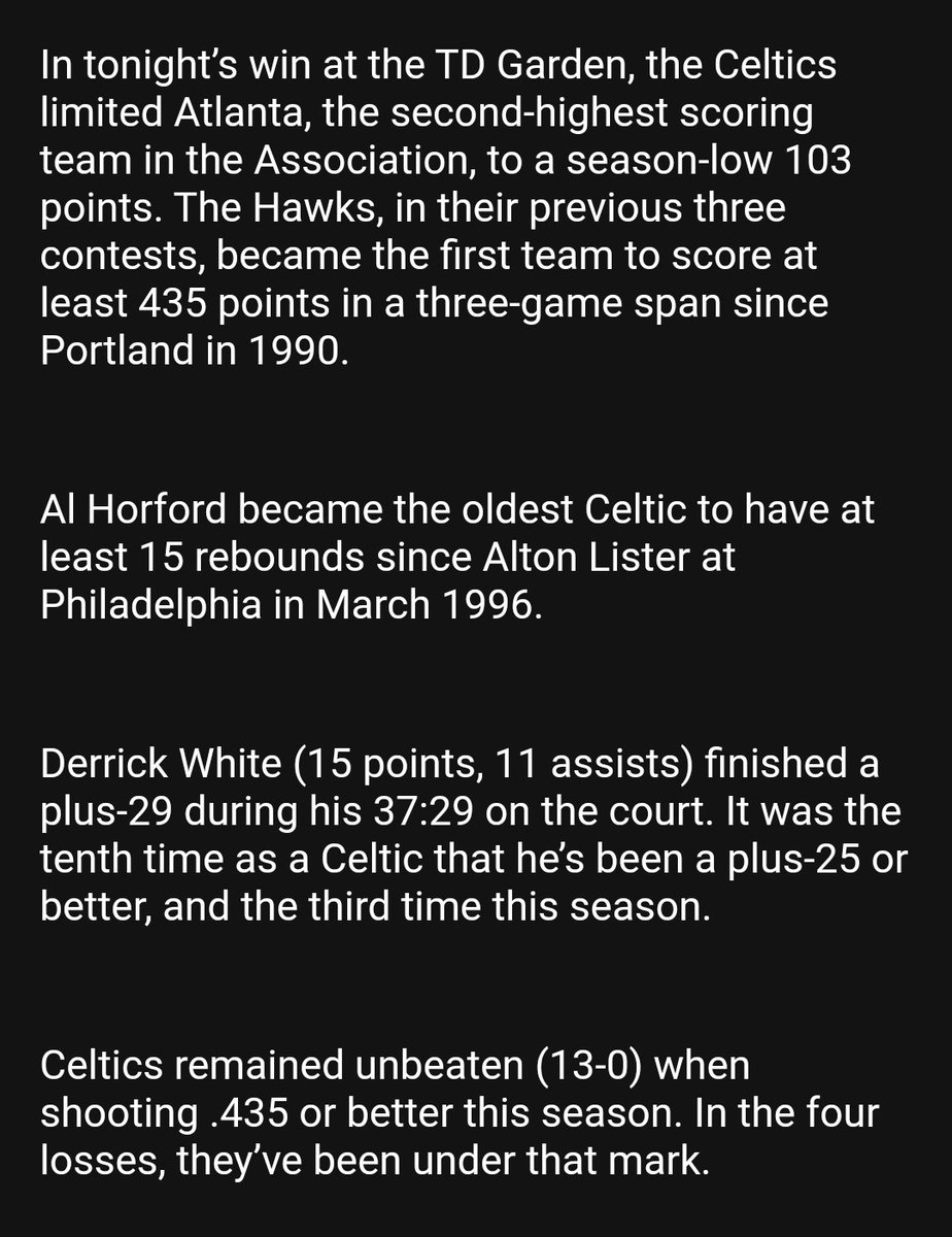 Post Game - Celtics vs. Hawks - Sunday, November 26 (W) F_6mANcXwAA8GEi?format=jpg