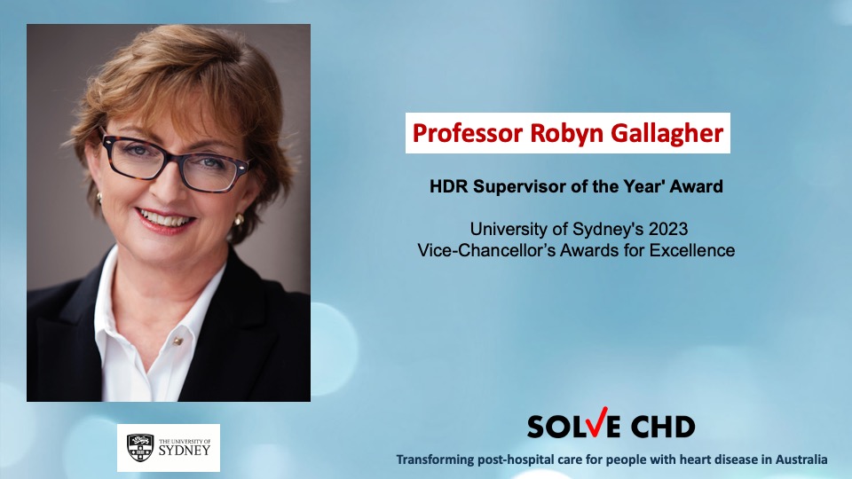 SOLVECHD's tweet photo. 🎉 Huge Congratulations to our very own @RobynDGallagher @syd_health @CPC_usyd for being awarded the prestigious USYD Vice Chancellor's Award 2023 as HDR Supervisor of the Year! 🏆 https://t.co/f81foewk7v