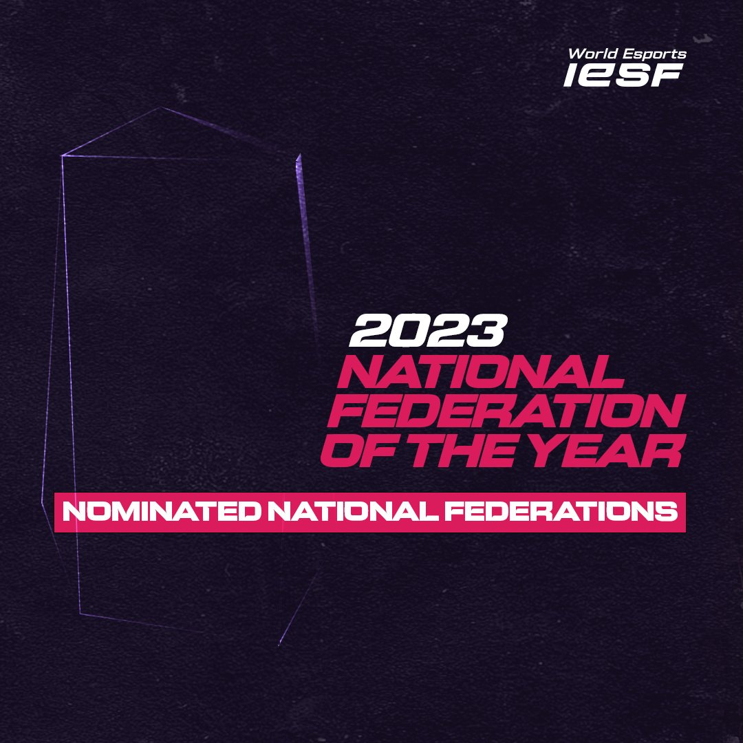 iesf_official's tweet photo. 19 National Federation will compete for the National Federation of the Year Award!🏆

For this year's ''National Federation of the Year'' Award, only medal-winning federations from the World Esports Championship in Iasi will be NOMINATED!

#IESF #WorldEsports https://t.co/sQuPhjY7IS