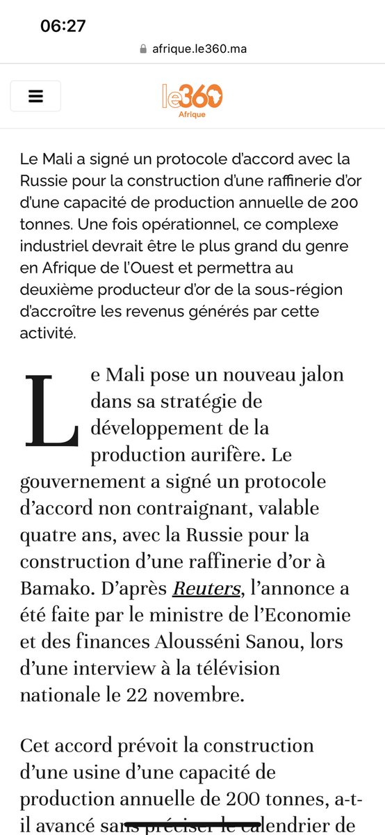 FranklinNYAMSI's tweet photo. L’OR DU MALI 🇲🇱 BIENTÔT 🔜 ENTIÈREMENT RAFFINÉ SUR PLACE AU MALI 🇲🇱 : LA PLUS VALUE DU SOL AFRICAIN DOIT PRIORITAIREMENT ENRICHIR LES AFRICAINS https://t.co/39zXqCapOD