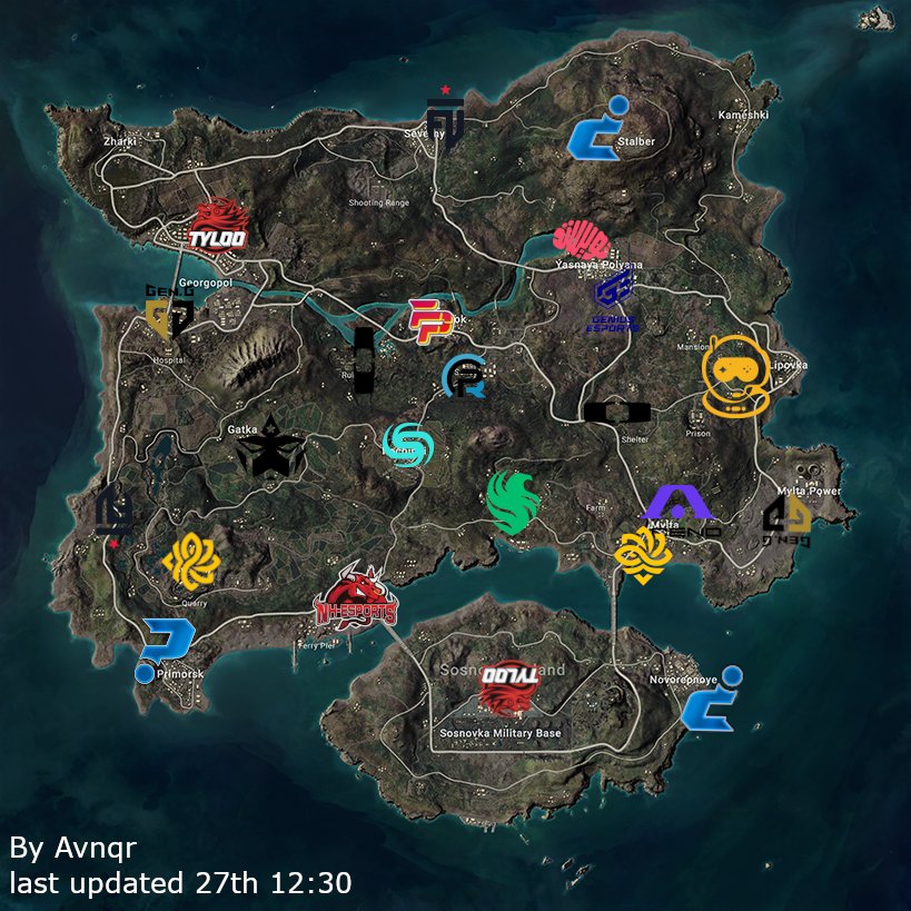 Avnqr's tweet photo. Update with latest drops spots for last chance here at #PGC23
Potential hotdrop in chuma, maybe one of the teams goes el pozo
Potential hotdrop in yasnaya https://t.co/PJa1VLv4Ag