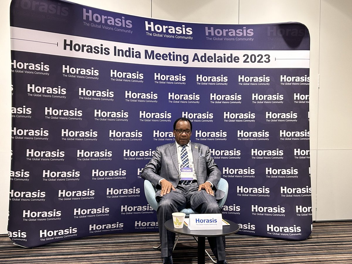 His excellency Joe Tapera Mhishi, Zimbabwe’s Ambassador to Australia, speaking on #Horasis India Meeting today