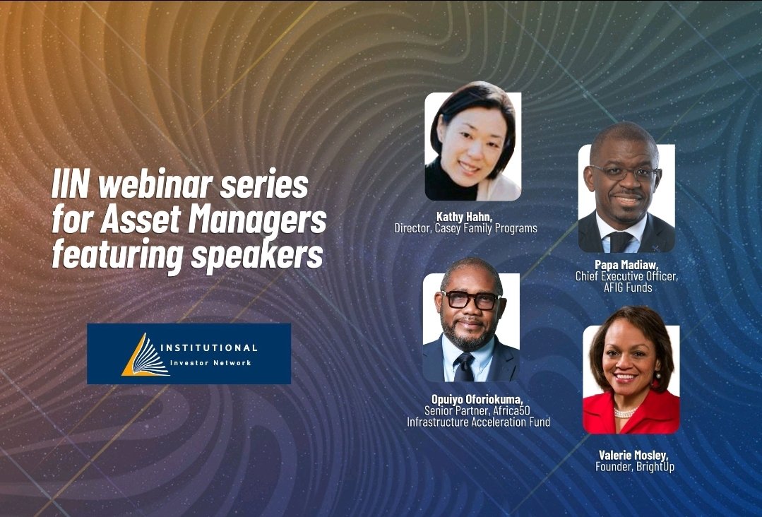 lnvestorNetwork's tweet photo. 🚨🚨 IIN Webinar Series

IIN's Asset Manager-focused webinar is back!
Best practices and approaches to working with U.S. institutional investors.
 
Register here: https://t.co/bVJXMRxuLY

 #InvestinAfrica #CapitalfFow #CapitalMobilization #institutionalinvestors https://t.co/Np2LZ0KfLv
