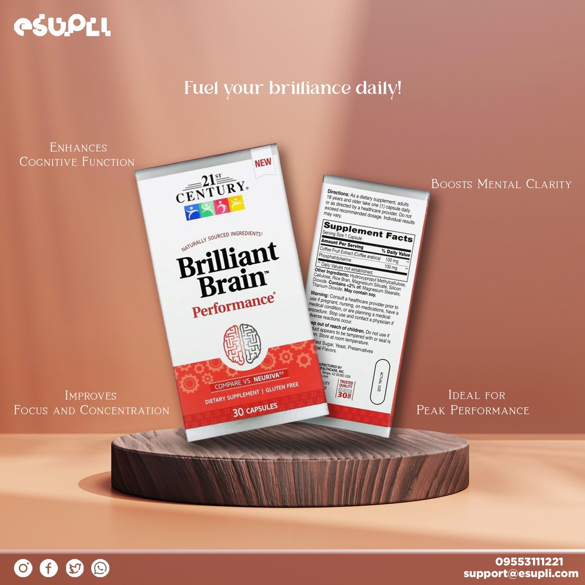 esupli_com's tweet photo. Embrace the brilliance of 21st Century Brilliant Brain Performance and conquer your day with clarity and focus!
https://t.co/TuKsciHO8X
.
.
.
#esupli #brainboost #CognitiveExcellence #mindsharp #PeakBrain #smartsupplements #brainpower #focusmatters #MemoryBoost #cognitivehealth https://t.co/uwXdFypZBD