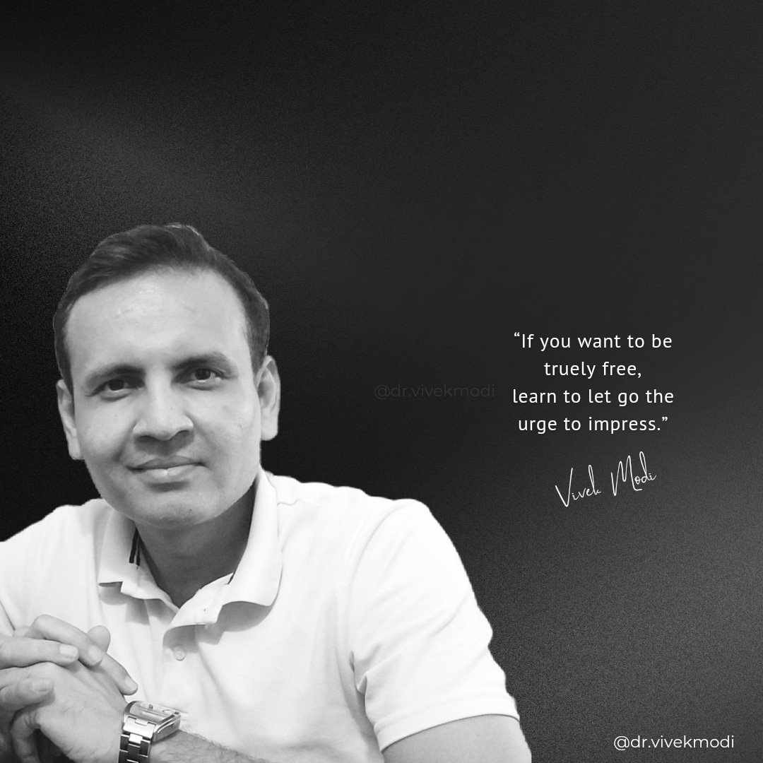 You could impress the world, yet be a beggar seeking validation. True freedom lies in embracing your authentic self and letting go of the need to impress.

#mondaymotivation 
#quote