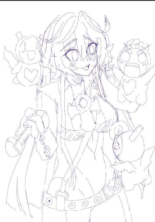 BlueSapphyOwO's tweet photo. A wip for jacko from Guilty Gear gonna fix her face so she be more cute https://t.co/b3brga2I9Z