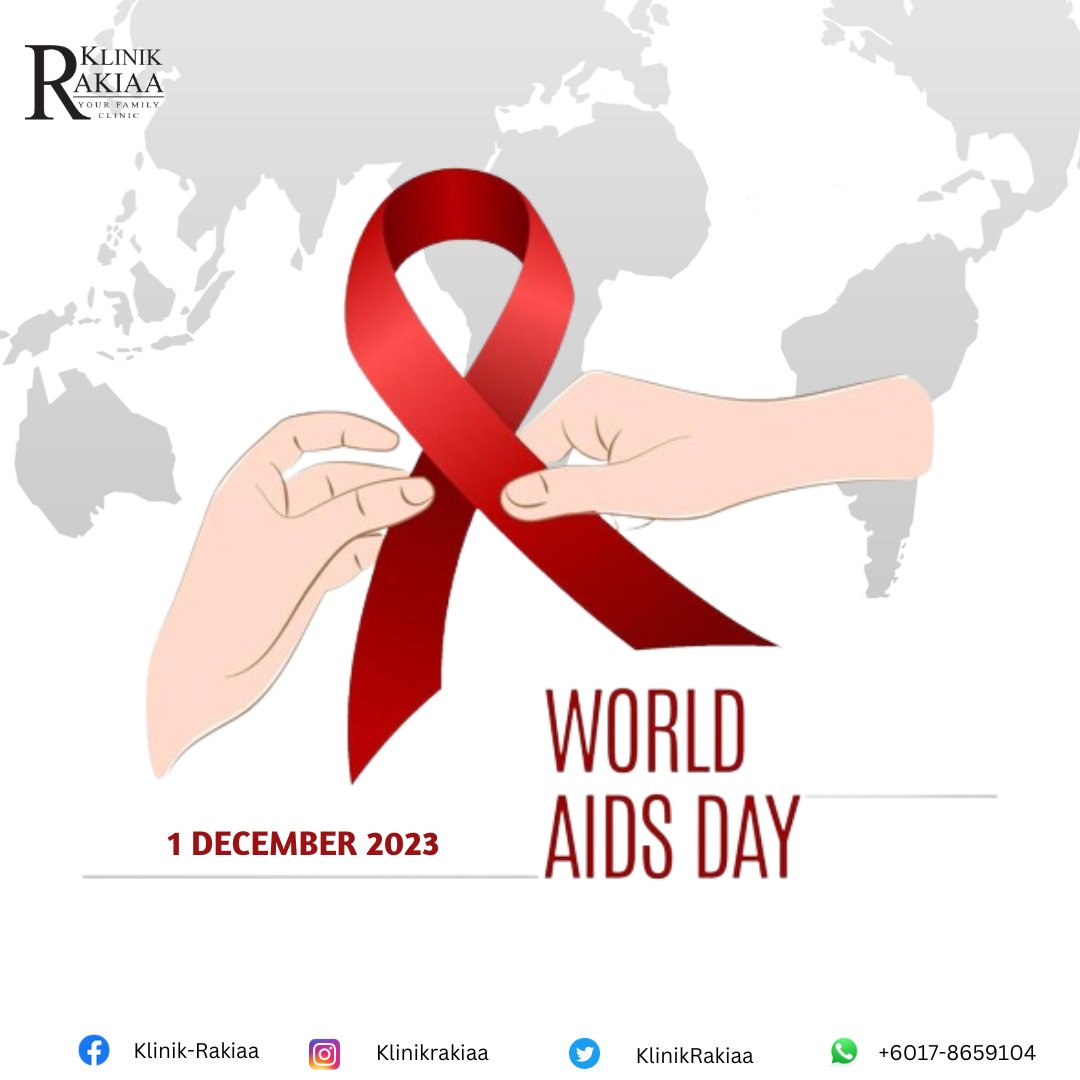 KlinikRakiaa's tweet photo. Happy World AIDS Day

Mari bersama kita jauhi, bersama kita berantas sama-sama. https://t.co/nwCUFiMvoZ