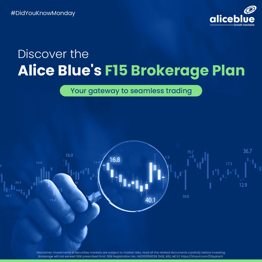 aliceblue_india's tweet photo. Unleash your trading potential with #AliceBlue’s Freedom 15 plan
Disclaimer- https://t.co/OPoiwLb9jN
#stocktrader #stockmarket #stockbroker #brokeragefee #nse #bse #nifty #tradingplatform #DidYouKnowMonday #SEBI #freedom15 #brokerageplan https://t.co/Xv4U2k0FjU