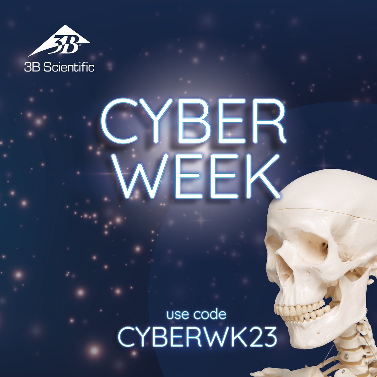 3bscientific's tweet photo. [Cyber Week Sale] Unlock exclusive savings during by using the code "CYBERWK23" for a 19% discount on our entire range of anatomical models. 

Date: Nov 27th to Dec1st
Location: Germany, Switzerland, and Austria. 

#CyberWeekSale  #3BScientific #germany #switzerland #austria https://t.co/qQpDU3wBK7