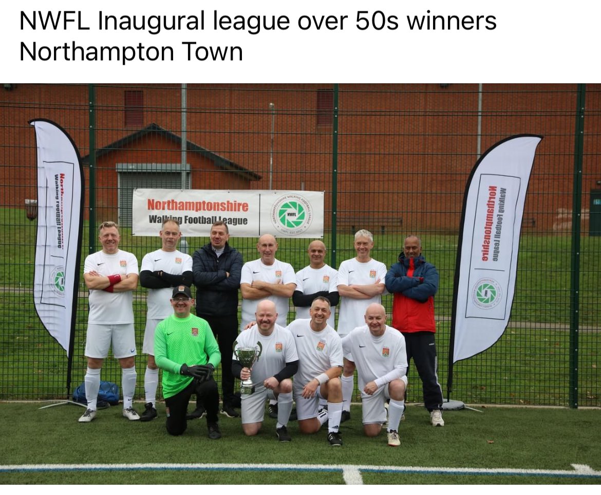 NTWFC's tweet photo. Congratulations to our over 50’s squad who won the inaugural NWFL league. Also with joint top scorers in the league Jas Singh &amp; Phil Critchell. Well done to every player who represented NTWFC, along with the management and supporters 🏆🎉 https://t.co/5EcGQXCfan