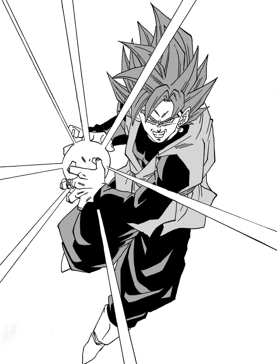 goku black (dragon ball and 1 more) drawn by komesan_0212