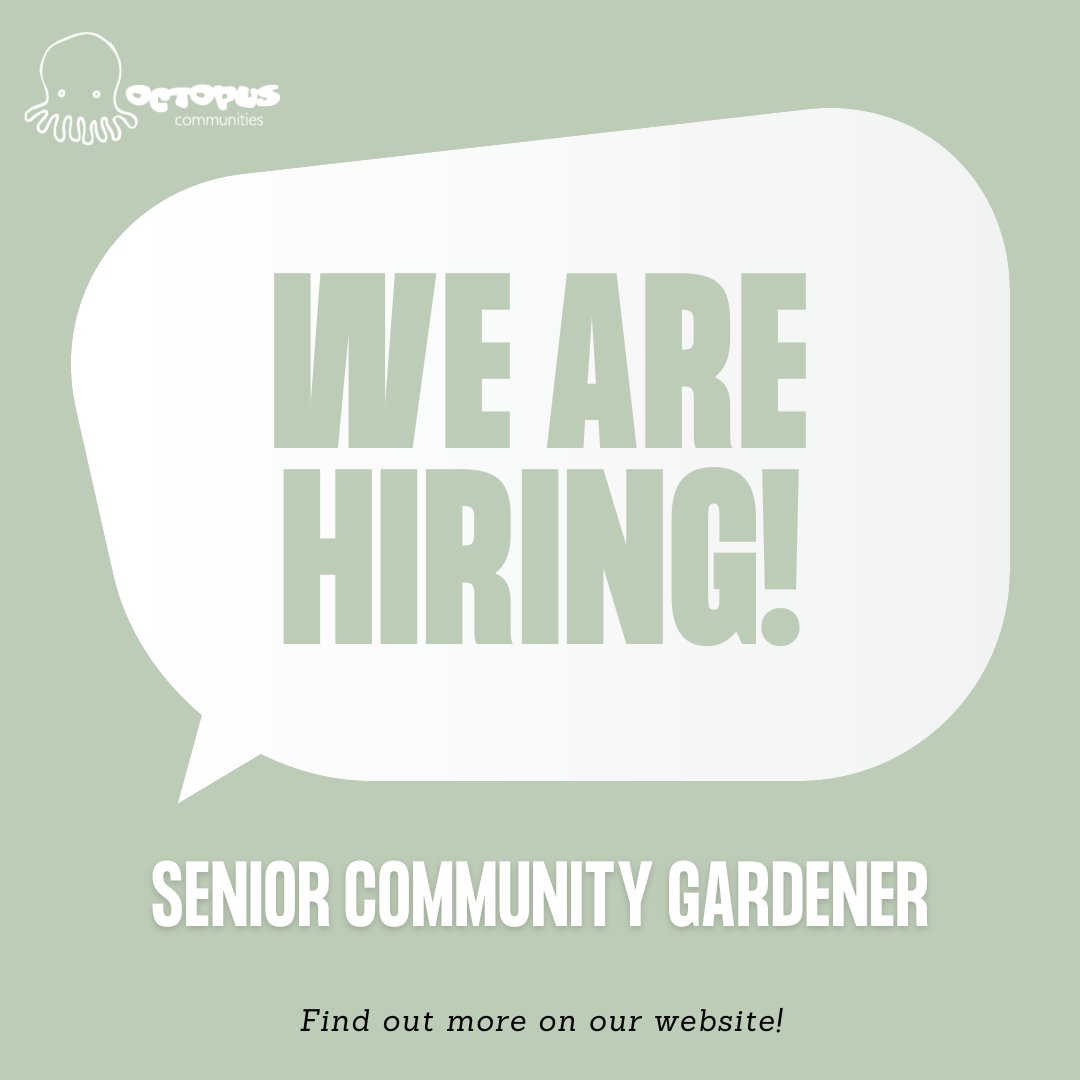 OctopusCN's tweet photo. We are hiring!
Find out more about this great opportunity on our website: https://t.co/oB2nBOukOg
#islingtonjobs #communitygardener #growingjobs https://t.co/FzvymYzohU