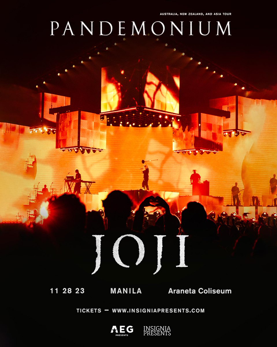 jojiontour's tweet photo. WELCOME BACK TO MANILA, JOJI! 🇵🇭

Joji is back in the Philippines for the second time this year for his very first headline show in the country happening at Araneta Coliseum tonight! Doors open at 7 PM, and the show starts at 8 PM. 

CAPACITY: 16,500 https://t.co/rXEXDyW3zj