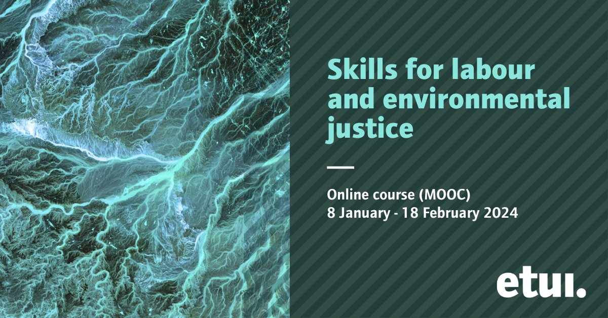 ⚖️ Interested in the links between #LabourLaw and #EnvironmentalLaw? 

⌛️ You still have one week to register for our upcoming #MOOC!

🫵 Aimed at trade unionists, public opinion leaders, researchers and legal practitioners

🎓 The MOOC teaching faculty includes senior ETUI