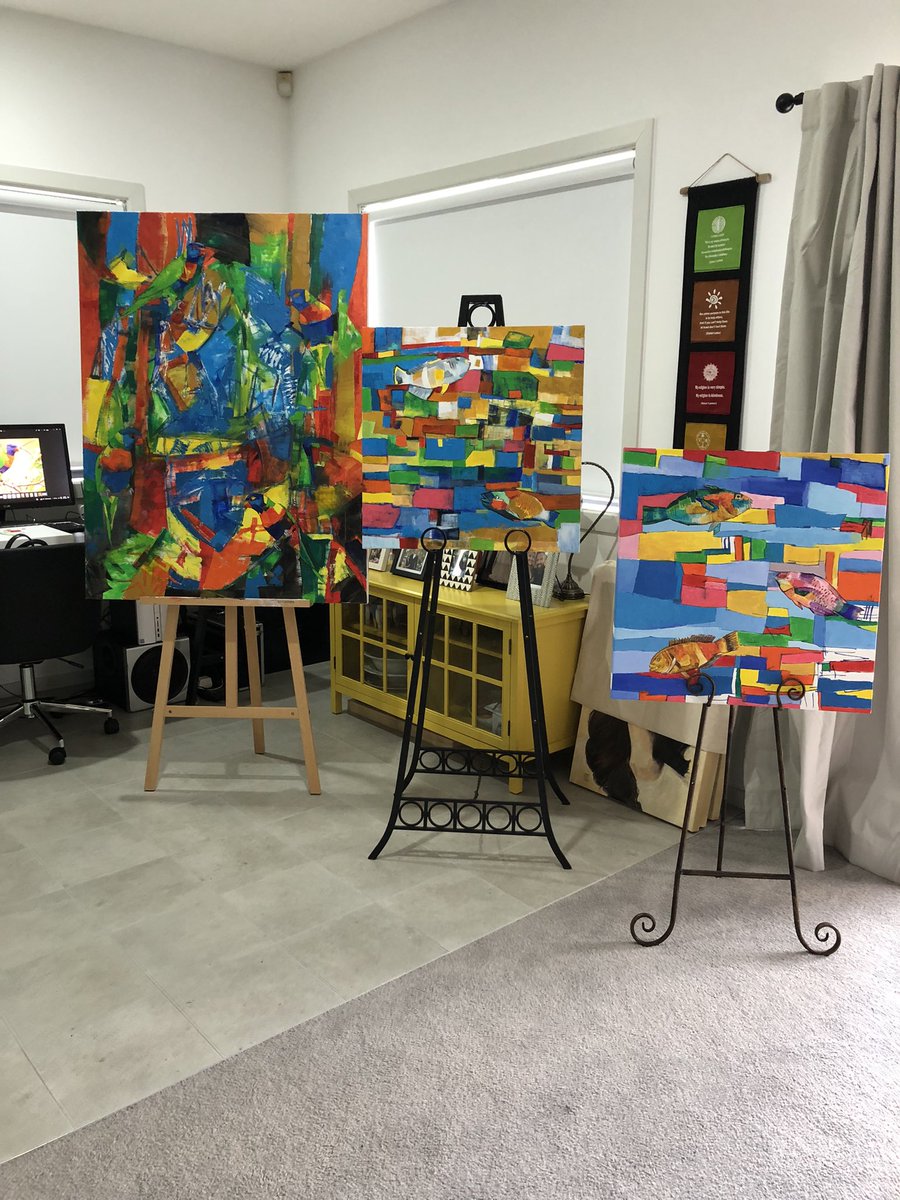 laketrees's tweet photo. Nearly finished #wipart #abstractart #abstractpainting #abstractartwork #art #ArtistOnTwitter #australianart #australianfish #australianbirds #lorrikeet #rainbowfish #contemporaryart #oilpainting https://t.co/VloeYgviOs