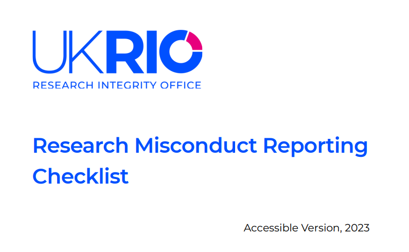 UKRIO's tweet photo. New Resource

We've just published a Research Misconduct Reporting Checklist! The checklist highlights the key questions to ask yourself when reporting potential research misconduct (in the UK).

Checklist: https://t.co/1LMtQvVt2J

#ResearchCulture  #ResearchMisconduct https://t.co/YWwzjacJ4J