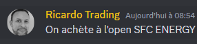 RicardoInvest_'s tweet photo. #F3C #SFCENERGY
(Une des #pépites de l'#IndicePTDR)
+11% ce matin...
Mes abonnés et mes élèves en ont profité...🤔😉 https://t.co/omdRiHGJPv