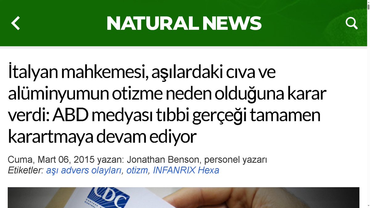 islam8563's tweet photo. ''İtalyan mahkemesi,  aşılardaki (bebeklik-çocukluk-tümü) cıva ve alüminyumun otizme neden olduğuna karar verdi: ABD medyası tıbbi gerçeği tamamen karartmaya devam ediyor.'' https://t.co/vcdA8InS5s