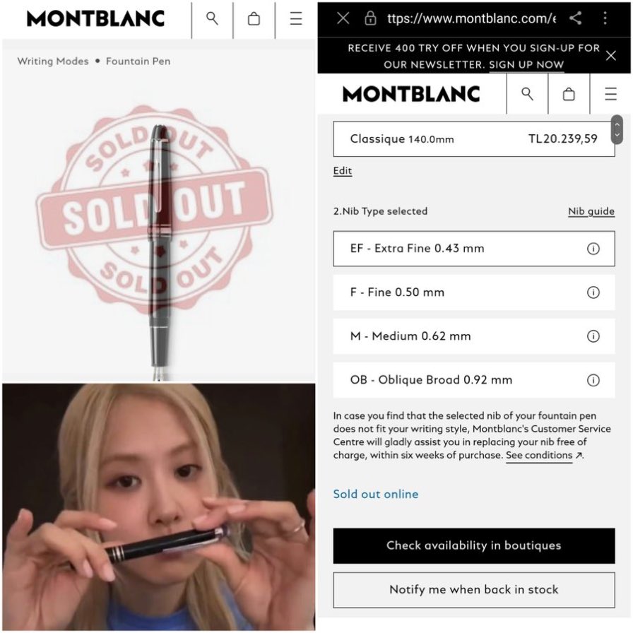 Linkie15723918's tweet photo. Cái bút gần chục củ mà chị làm cho sold out chỉ sau một đêm 🙂Còn gì để bàn cãi về sức ảnh hưởng của chị nhà đây 🔥
#ROSÉ #로제 https://t.co/X7hRdDczXc