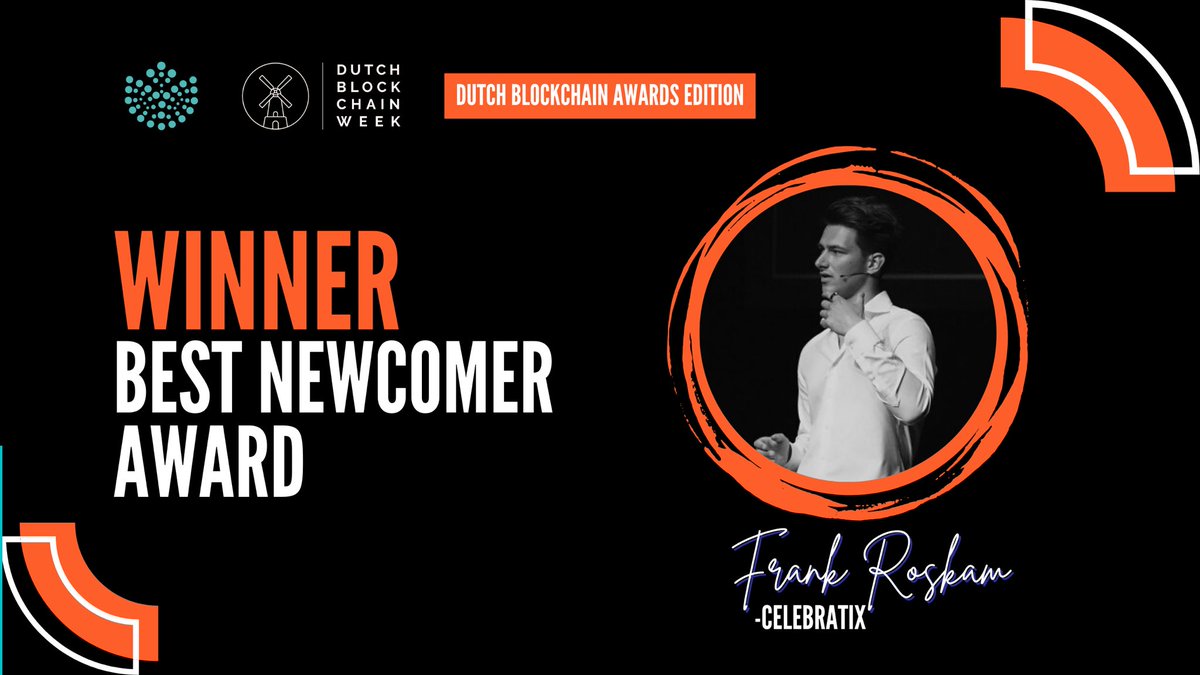 DutchBlockWeek's tweet photo. The #Dutch #Blockchain #Awards are back! 🧡
Curious about this year's winners? Experience the journey of Best Newcomer Award winner Frank Roskam from @Celebratix_io - more will follow! 🤩
👉🏼 https://t.co/yQWE4VAk63
#dbw23 #bcnl #web3event #web3conference #netherlands https://t.co/95gnjpEJHy