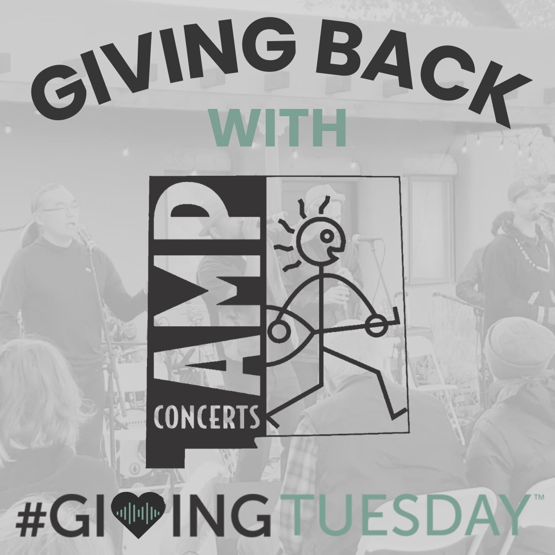 Wednesday night join us for our next free library show with Rudy Boy and his signature New Mexico blues. And this Tuesday is the annual Day of Giving – keep AMP Concerts in mind and support free concerts and transformative community programming! bit.ly/3QUT5I4