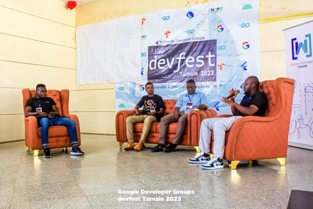 Over the past weekend, our CEO joined the panel of fellow tech enthusiasts during the Devfest Tamale in sharing their expert experiences in cooperation and Collaboration in the tech world. 

#Devfest #GDGTamale #DevfestTamale #Namibra