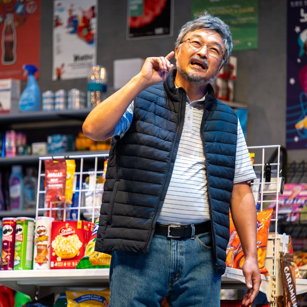 Fresh from the Canadian run, Kim's Convenience is coming soon! Pictured is playwright Ins Choi, starring as Mr. Kim, and he'll be returning to the role the New Year ✨ 📸 With thanks to Dahlia Katz for these beautiful photos 🎟️ Tickets from £15: bit.ly/3XH7pXy