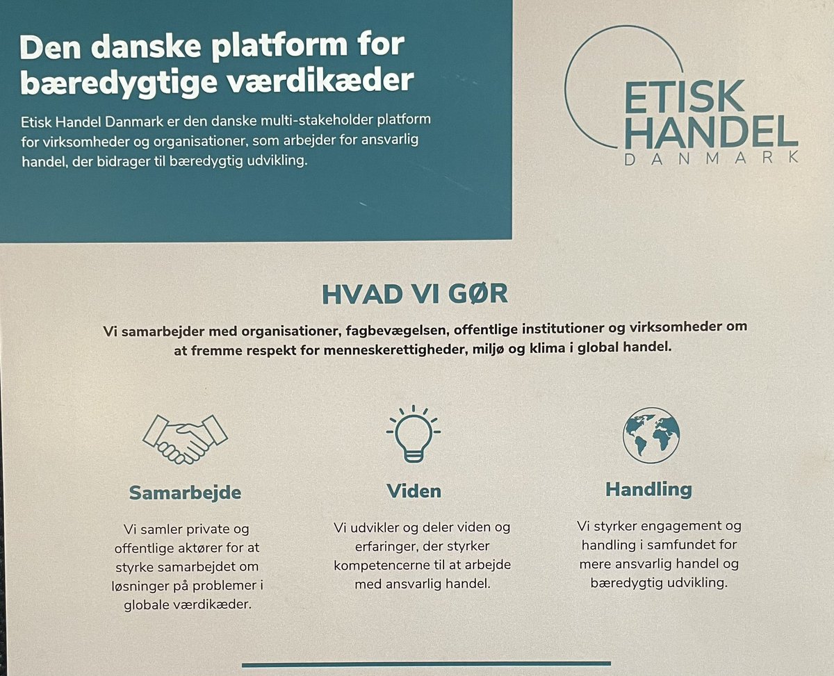 Den grønne omstilling kræver langsigtet og bredt samarbejde om mere ansvarlig global handel, forbrug og produktion. Stærkt med bred politisk opbakning til Etisk Handel Danmark i #fl24 og særlig tak til <a href="/alternativet_/">Alternativet</a> <a href="/SFpolitik/">SF</a> <a href="/radikale/">Radikale Venstre</a> for at løfte den grønne dagsorden #dkpol