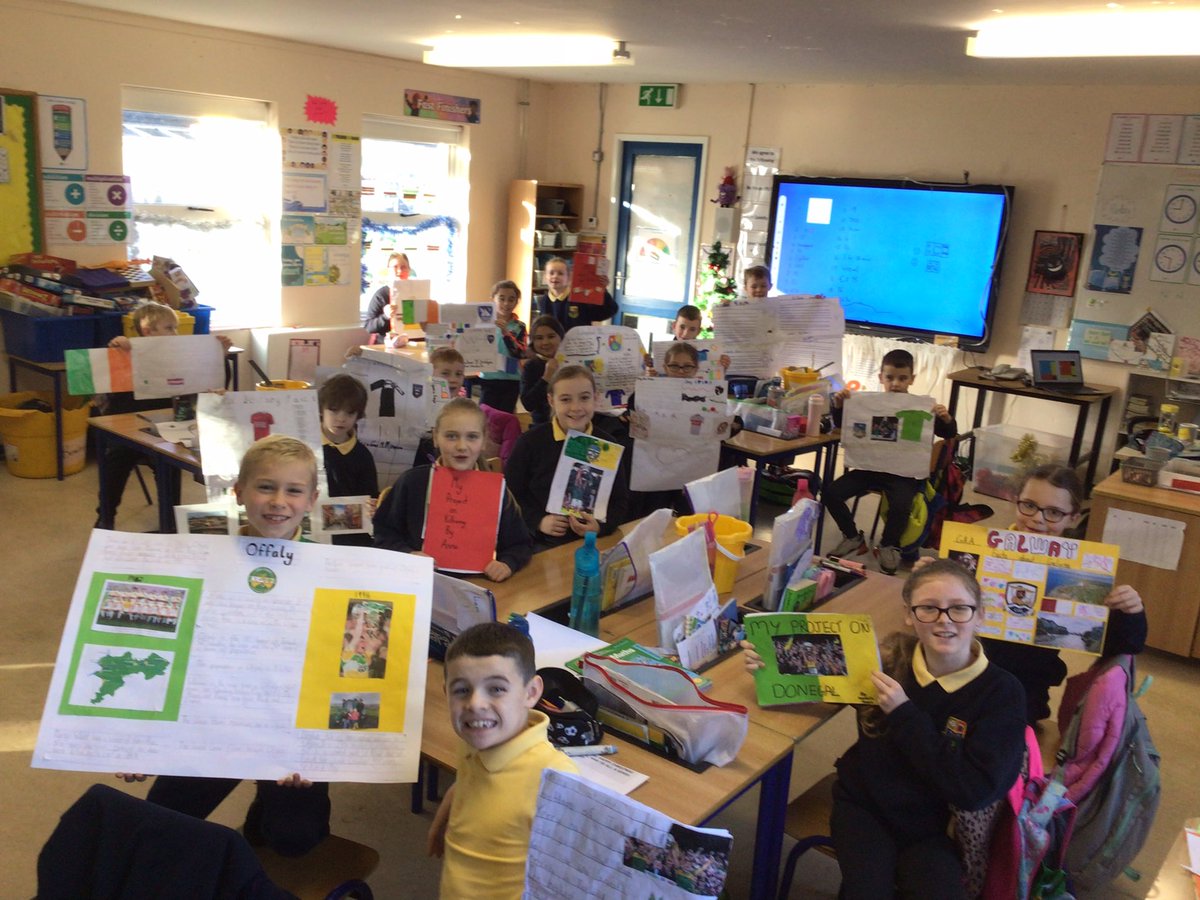 mrdunne_class's tweet photo. We presented our projects on the different counties of Ireland this morning. It was fun to learn about the similarities and differences between our locality and other parts of the country. 🇮🇪 https://t.co/hsX3kHBhn9