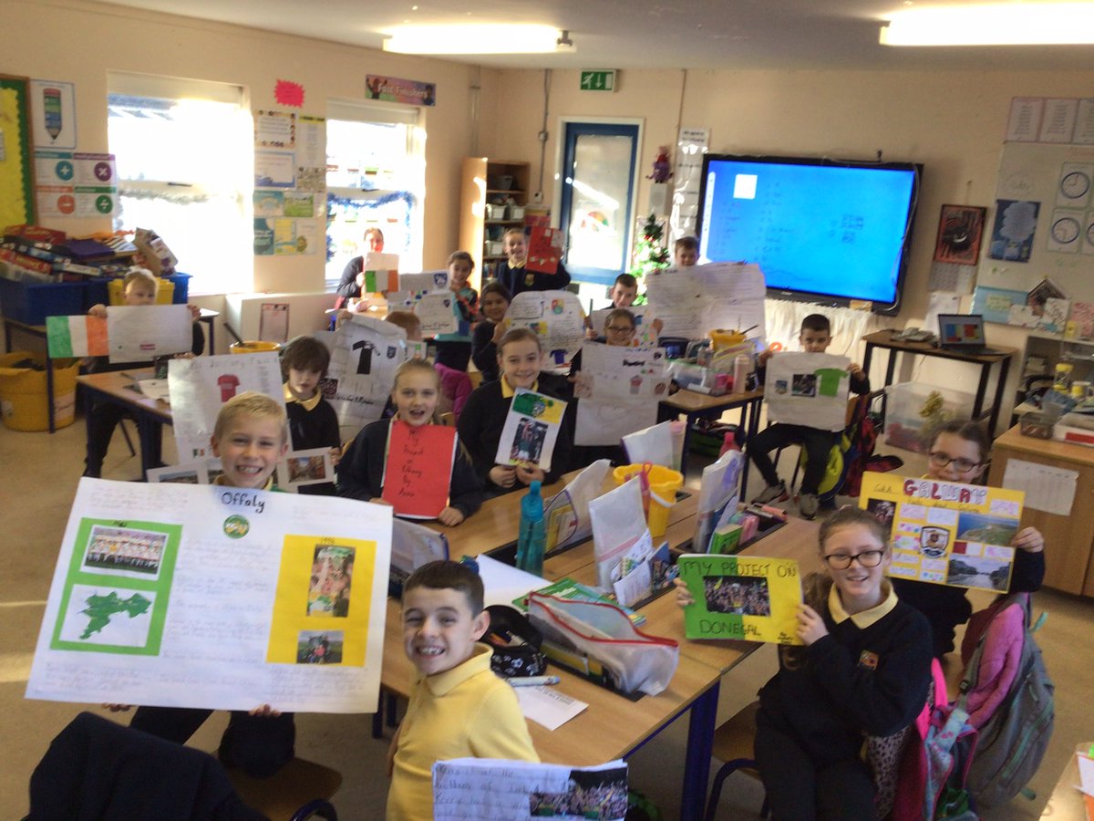mrdunne_class's tweet photo. We presented our projects on the different counties of Ireland this morning. It was fun to learn about the similarities and differences between our locality and other parts of the country. 🇮🇪 https://t.co/hsX3kHBhn9