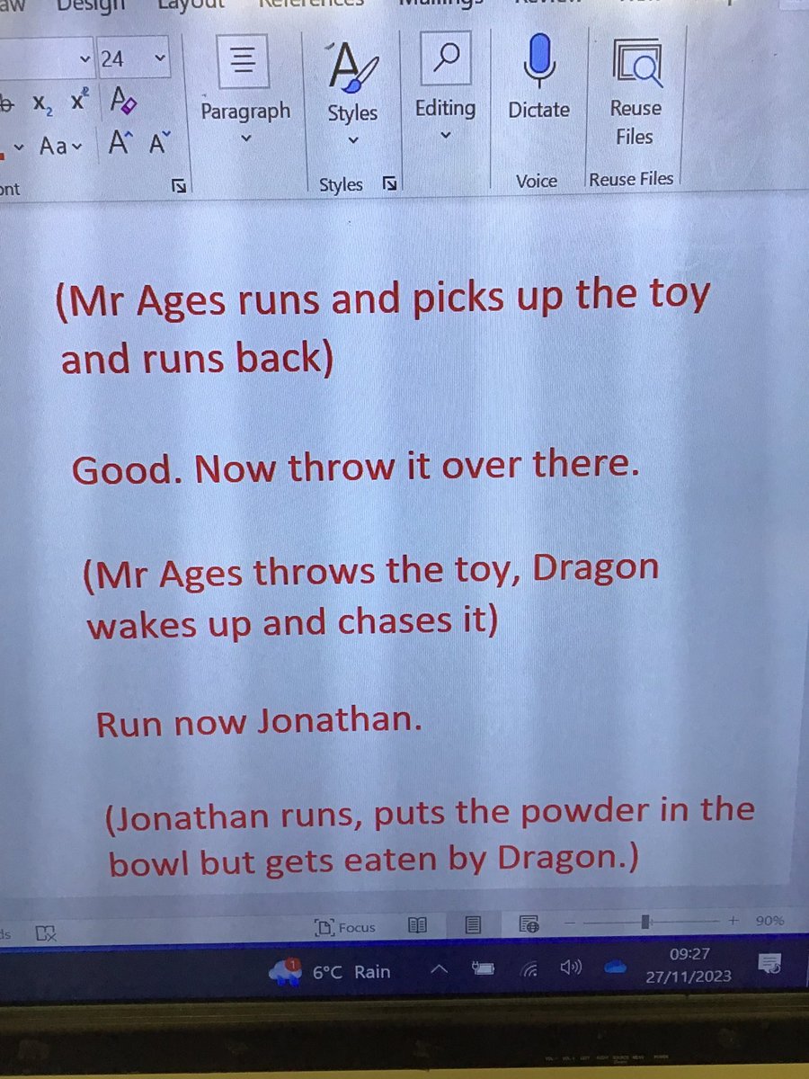 StPPPrimaryY4's tweet photo. This morning we have been writing a whole class play script and have improved Mr Mackenzie’s work (it was rubbish!!) #Playscripts #BrilliantWriters https://t.co/SB6PRu0gtM