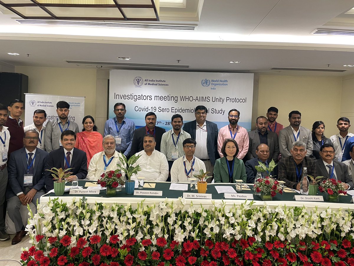 doctormisra's tweet photo. It was great learning opportunity as Principal Investigator for  WHO-AIIMS Seroepidemiology study on Covid, largest longitudinal study having more than 10000 population all across India in rural urban and tribal areas in all age group, gave lot of information antibody kinetics https://t.co/m4ocy0MnWQ