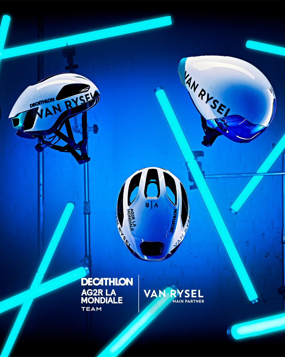 DecathlonEspana's tweet photo. A partir de enero de 2024, el equipo ciclista DECATHLON AG2R LA MONDIALE estará equipado por @VanRysel:
- Bicicletas RCR Pro Dura Ace Di2 y XCR Dura Ace Di2
- Cascos RCR, FCR y XCR
- Gafas ROADR 900 https://t.co/08tgN6PYon